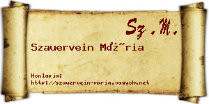Szauervein Mária névjegykártya